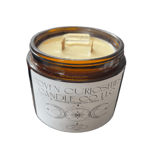 16oz Soy Wax, Wood Wick, Crystal Infused Candles.