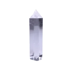 Geometric Clear Crystal Quartz Ornamental Column