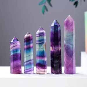 Natural Fluorite Polished Hexagonal Point – Clarity in Crystal Form