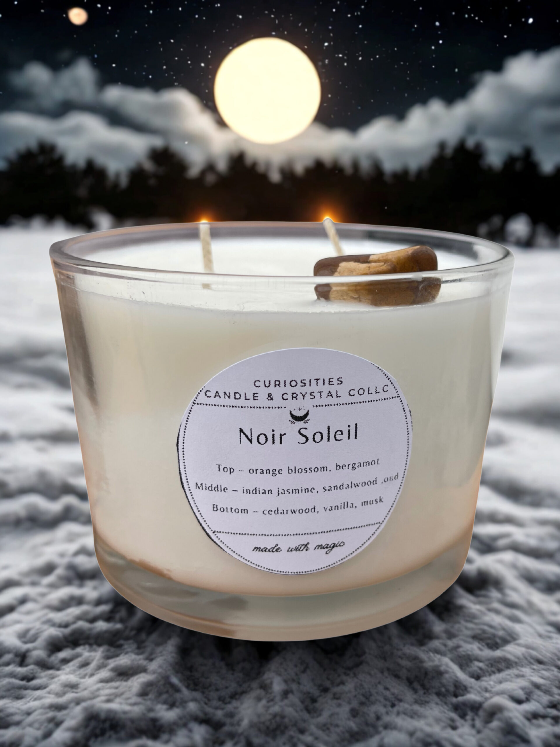 Noir Soleil 16oz Dual Wick Soy Wax Candle